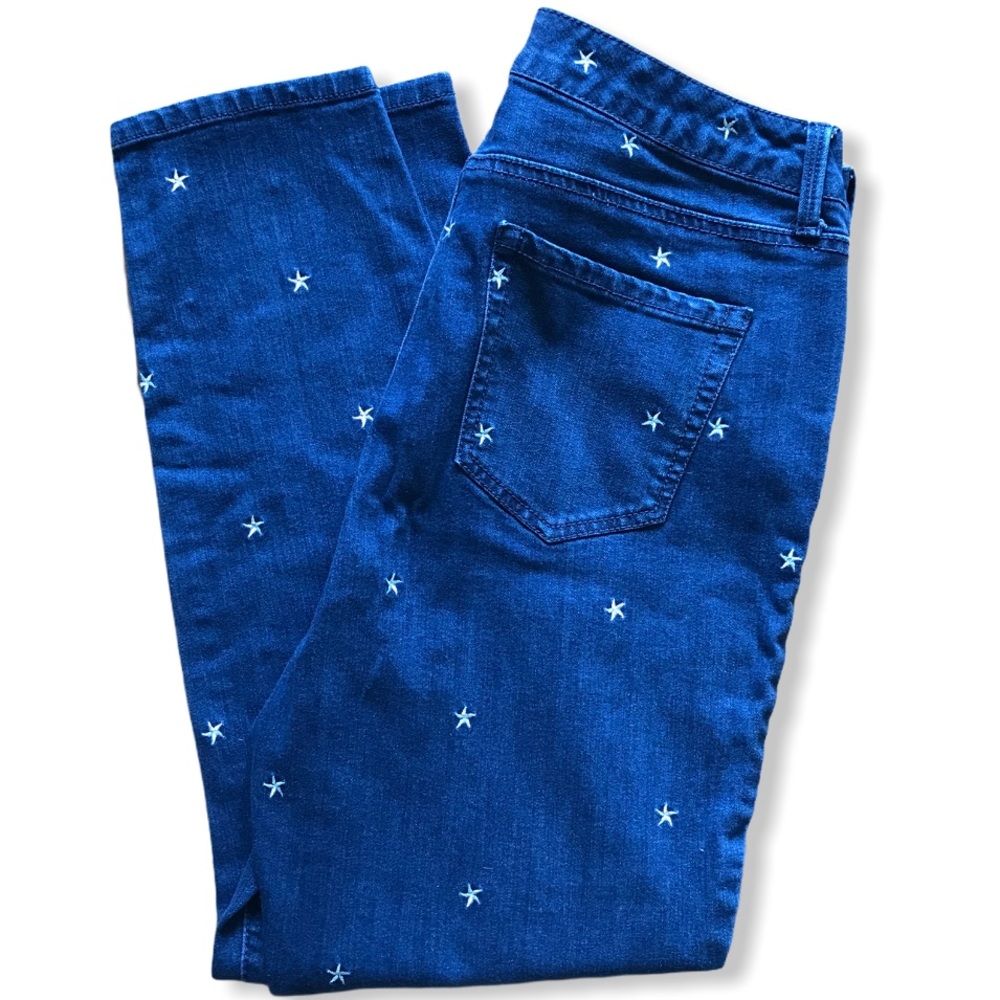 Charter Club | skinny ankle jean + star embroidery